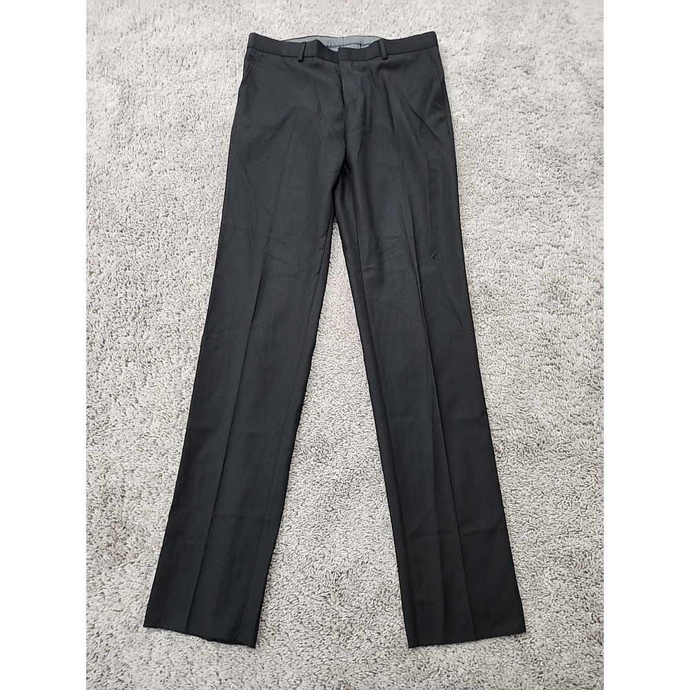 James by ICO Dress Pants Mens 34 Black Straight Modern Fit Business Formal NEW